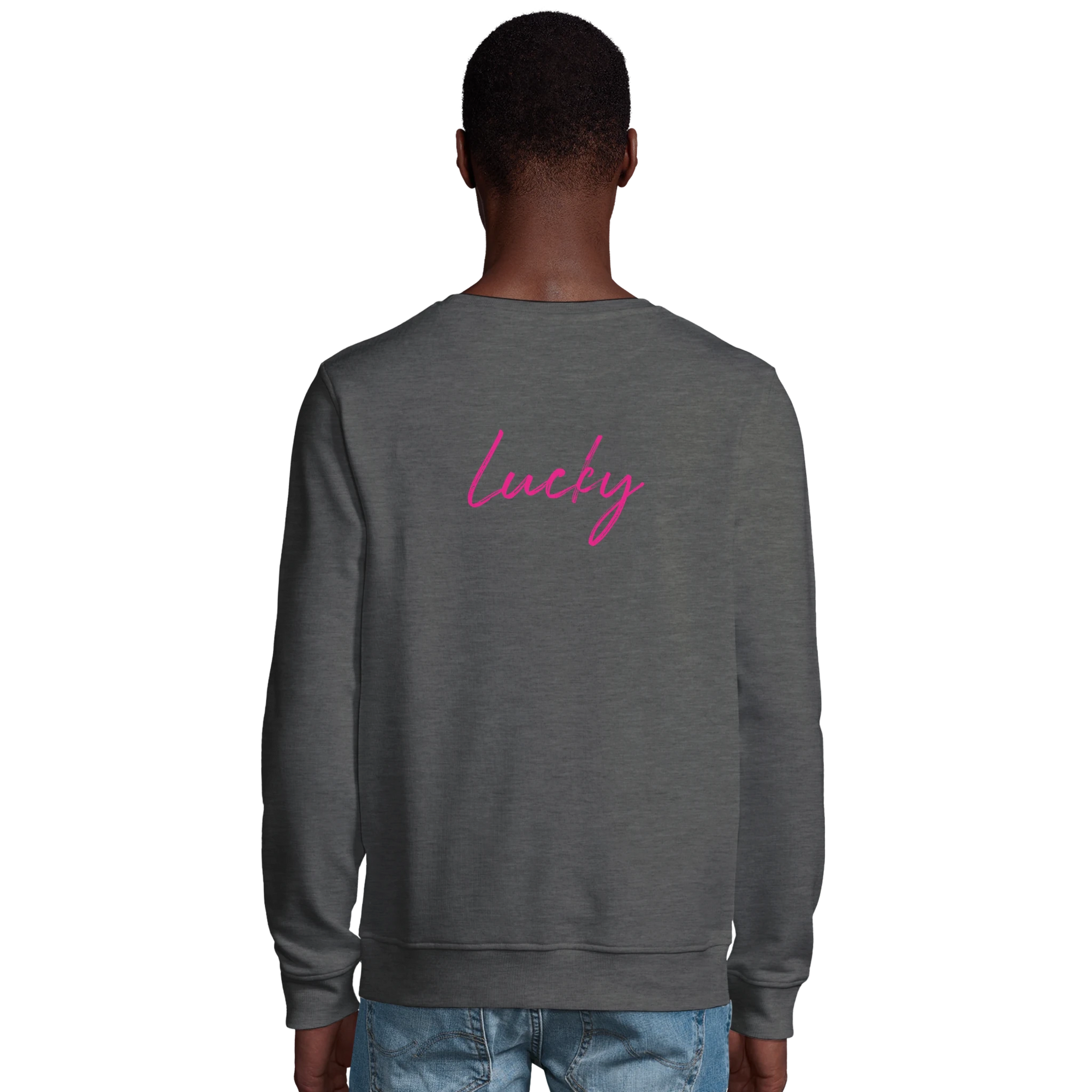 Lucky - "Kiss my Ass" Sweatshirt Grey Melange XS 4