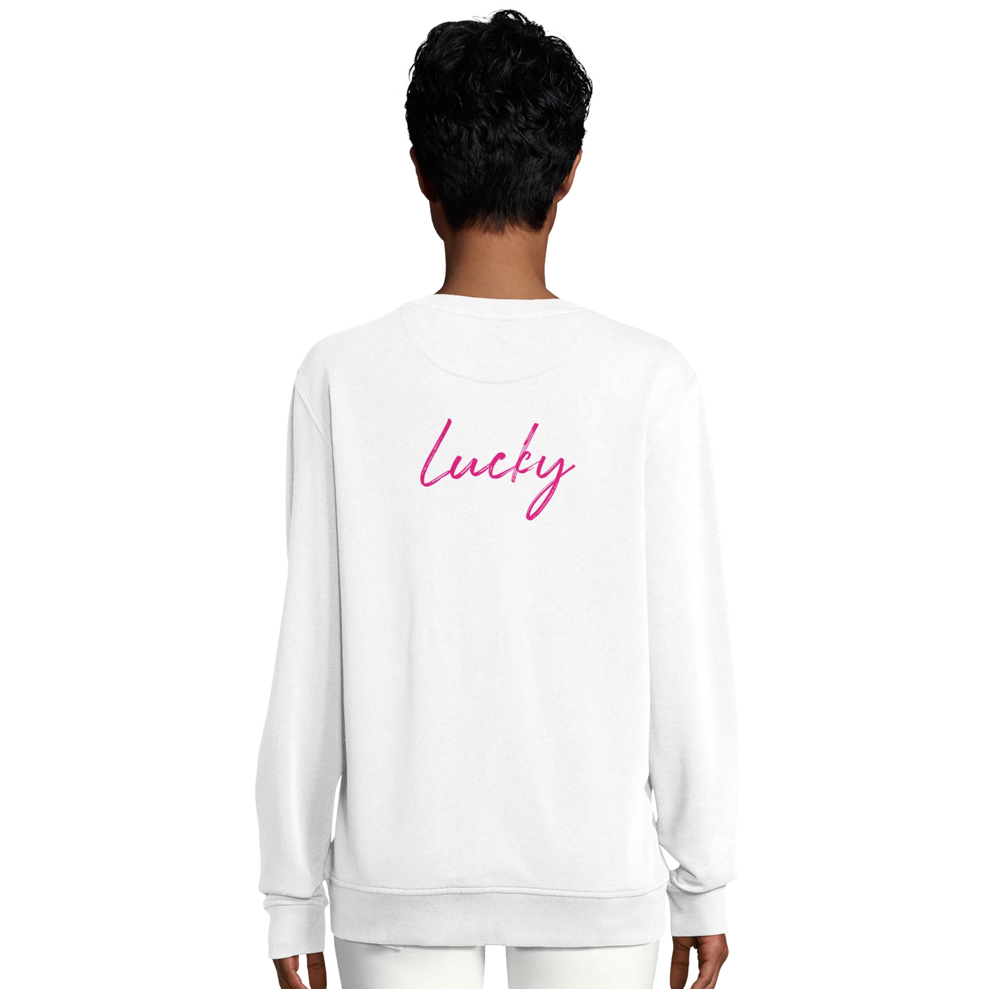 Lucky - "Kiss my Ass" Sweatshirt White XS 6