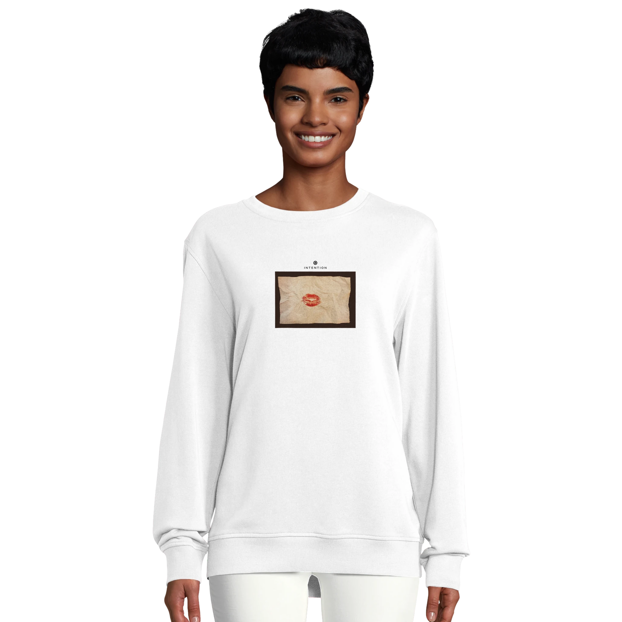 Lucky - "Kiss my Ass" Sweatshirt White XS 5