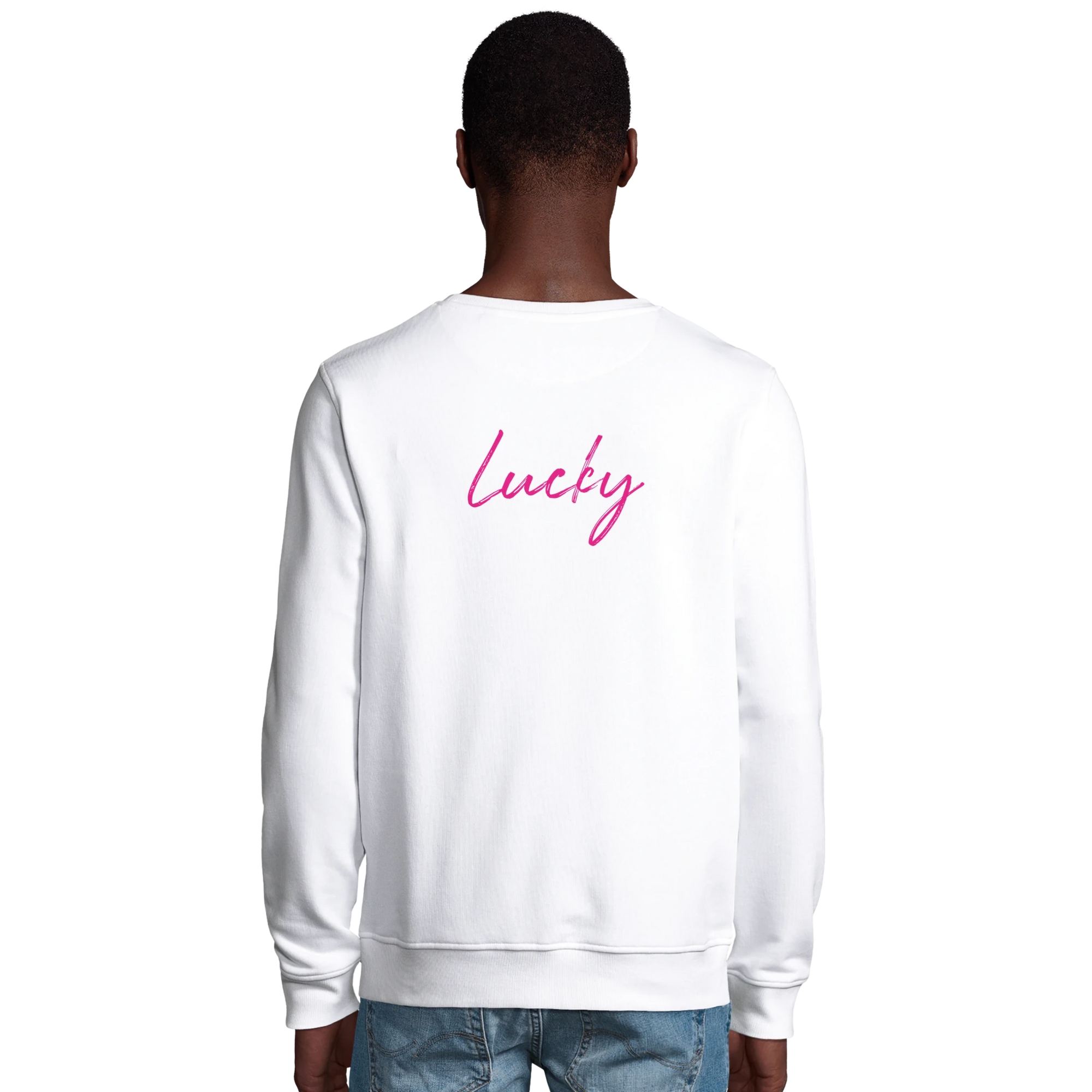 Lucky - "Kiss my Ass" Sweatshirt White XS 4