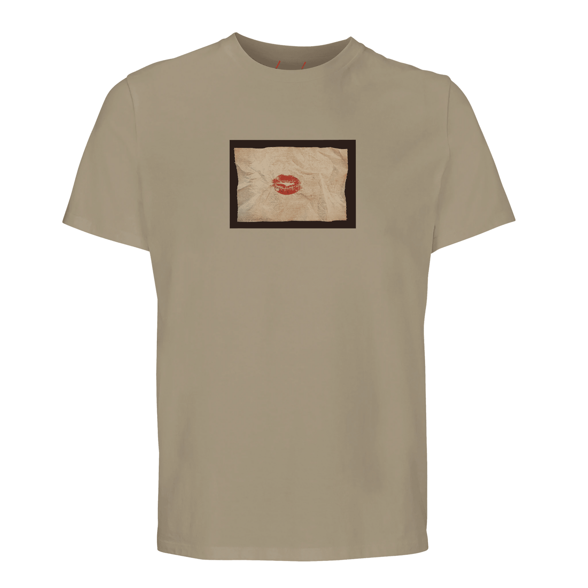 Lucky - "Kiss my Ass" T-shirt Khaki XS 46