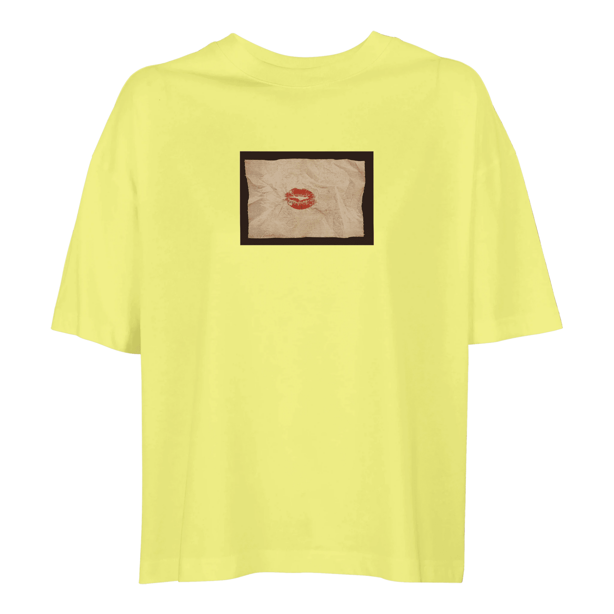 Lucky - "Kiss my Ass" T-shirt Light Yellow XS 1