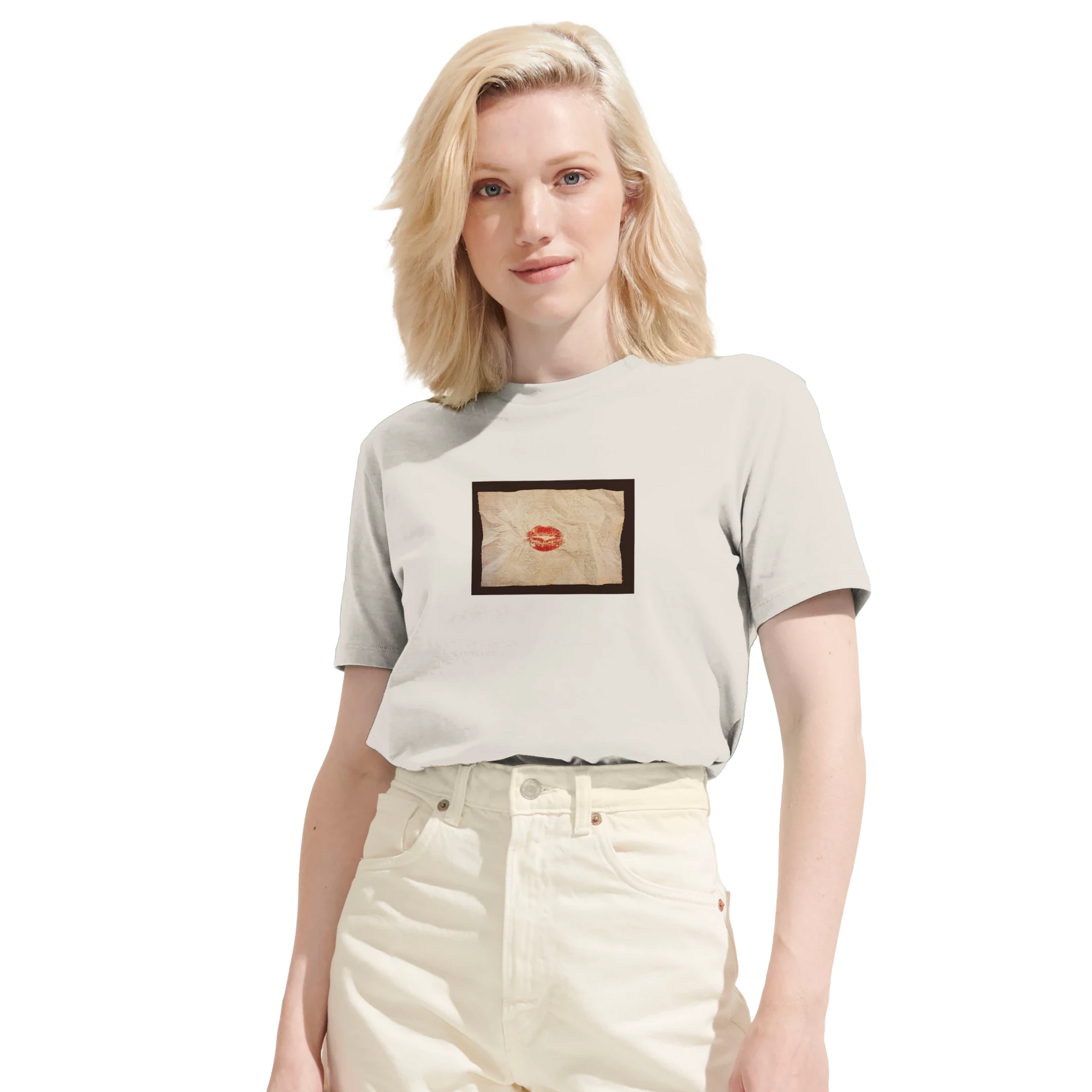 Lucky - "Kiss my Ass" T-shirt Off White XS 45