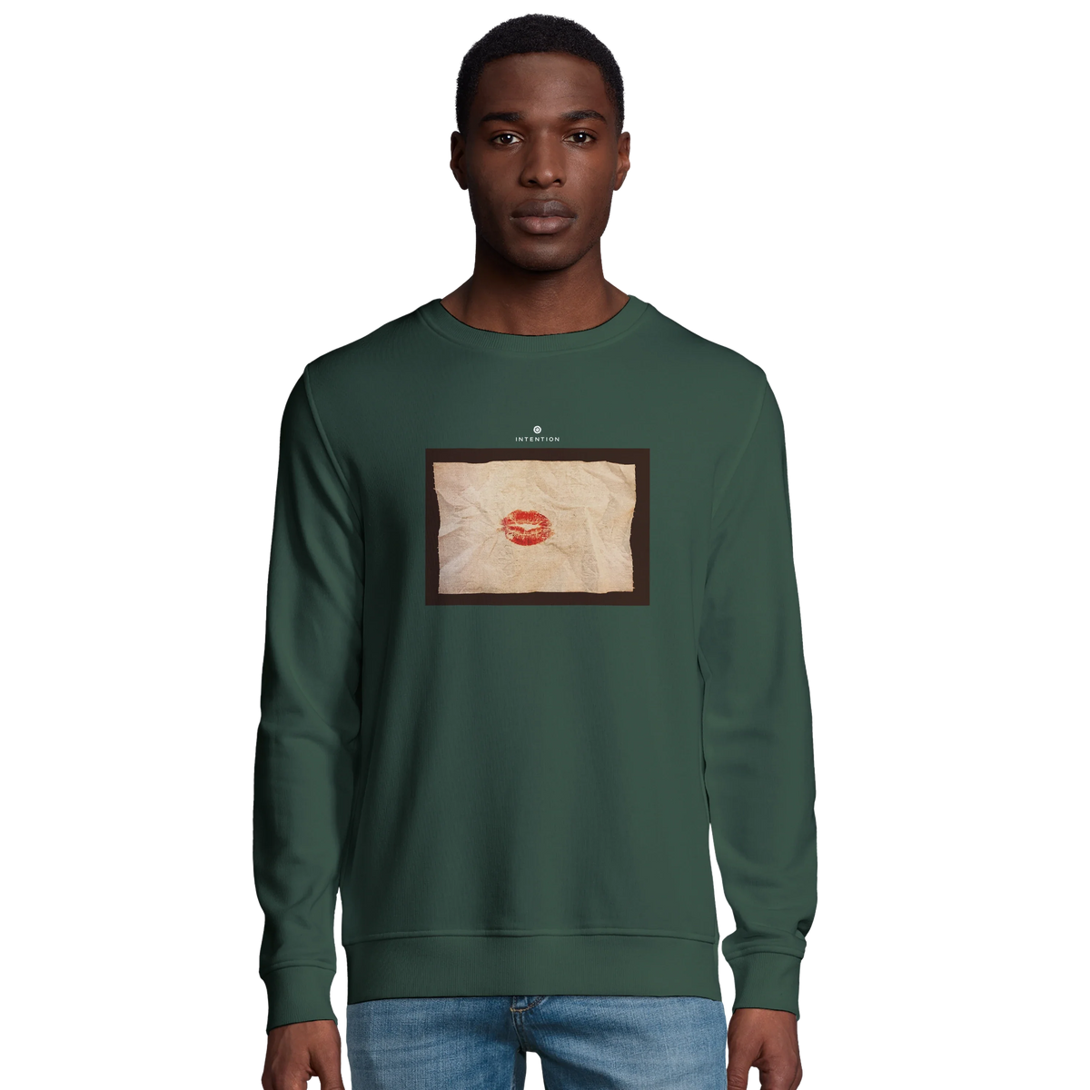 Lucky - "Kiss my Ass" Sweatshirt Bottle Green 3
