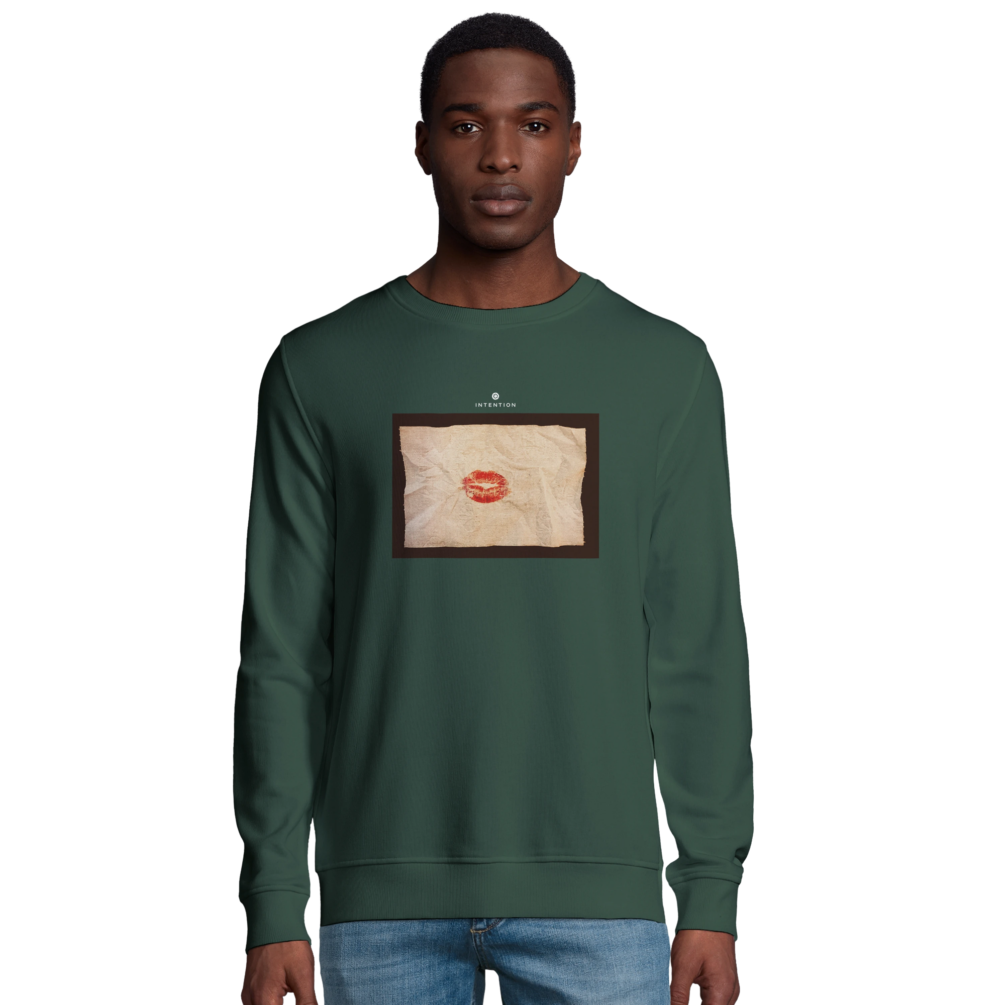 Lucky - "Kiss my Ass" Sweatshirt Bottle Green 3