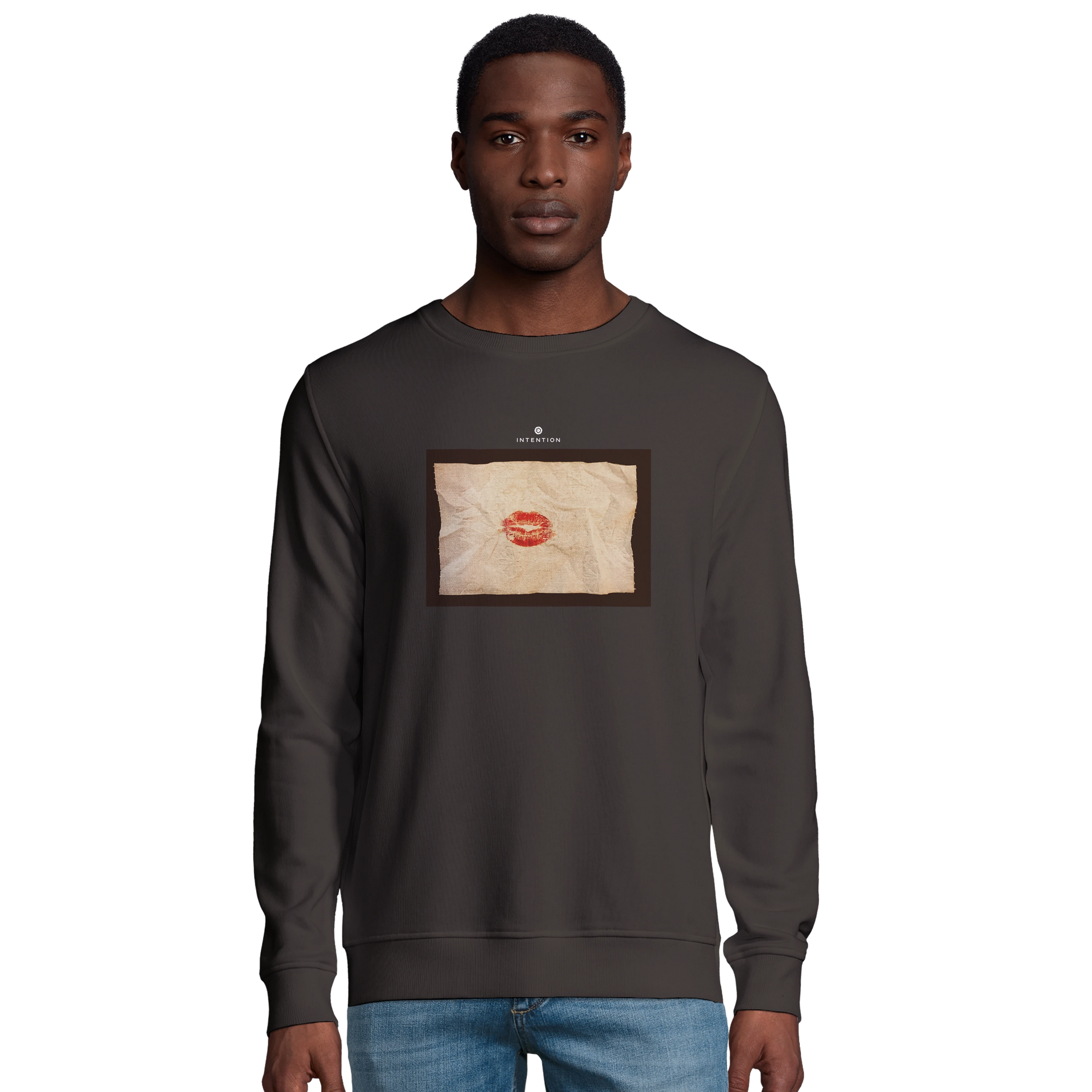 Lucky - "Kiss my Ass" Sweatshirt deep charcoal grey 3