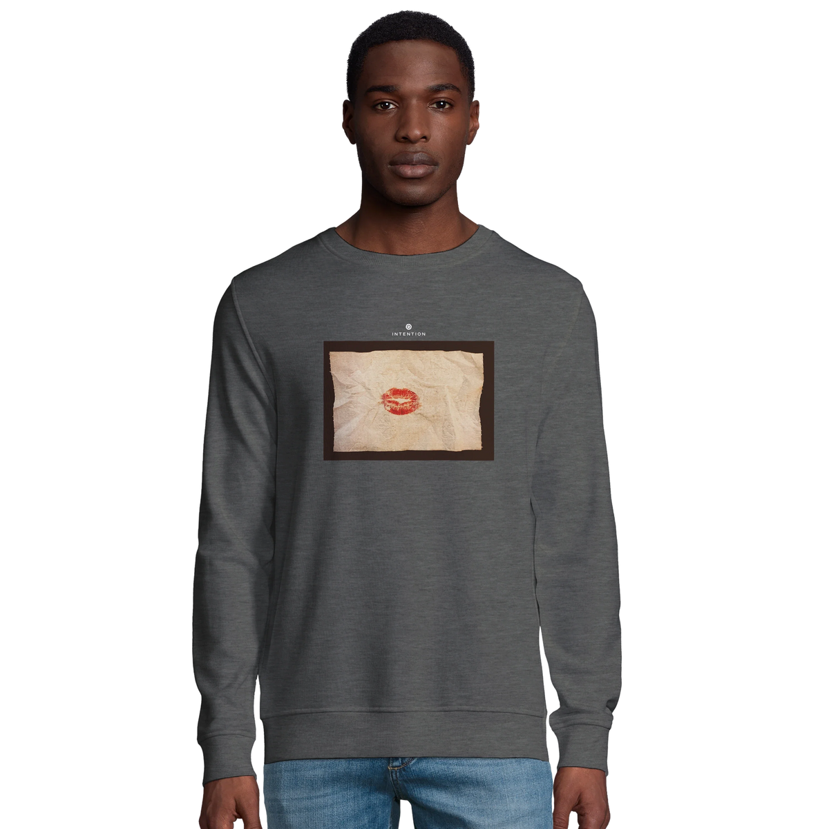 Lucky - "Kiss my Ass" Sweatshirt Grey Melange 3