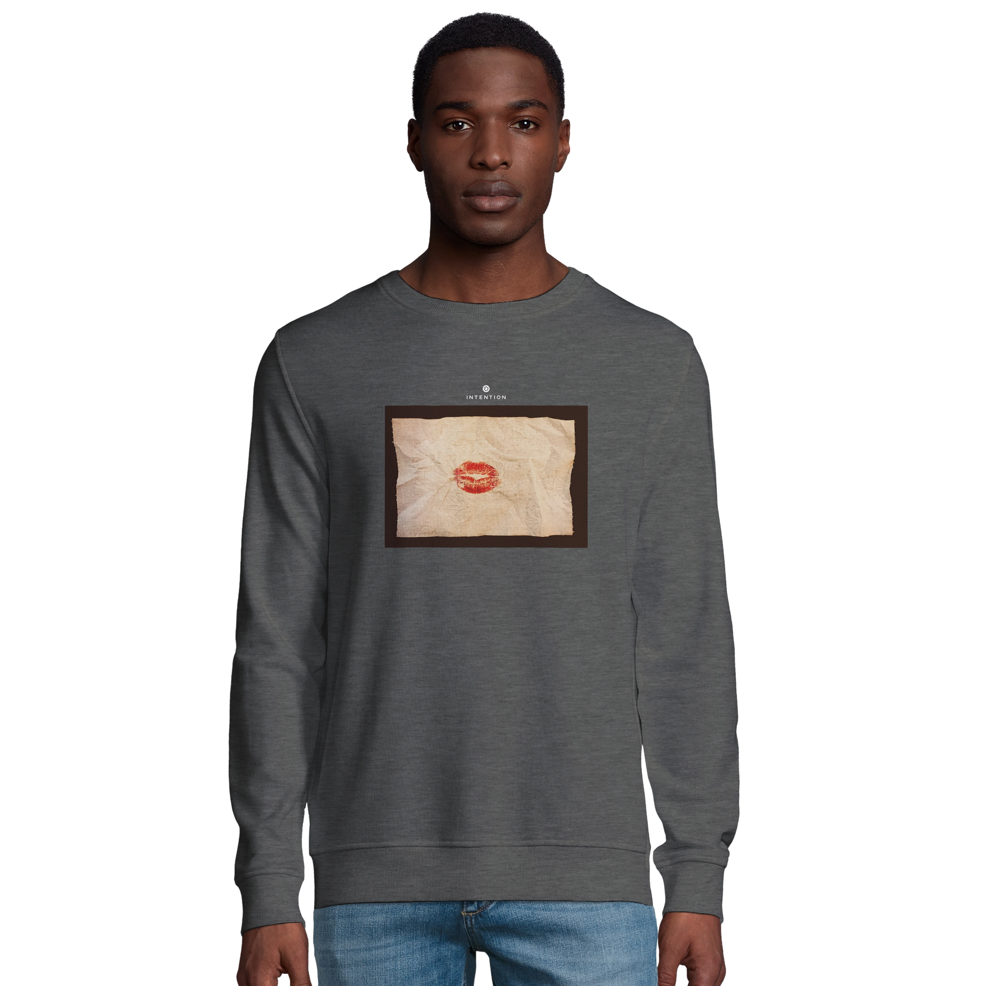 Lucky - "Kiss my Ass" Sweatshirt Grey Melange 3