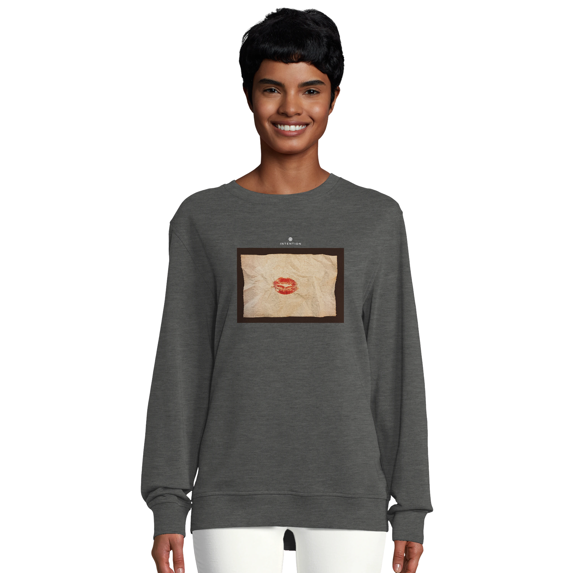 Lucky - "Kiss my Ass" Sweatshirt Grey Melange 5