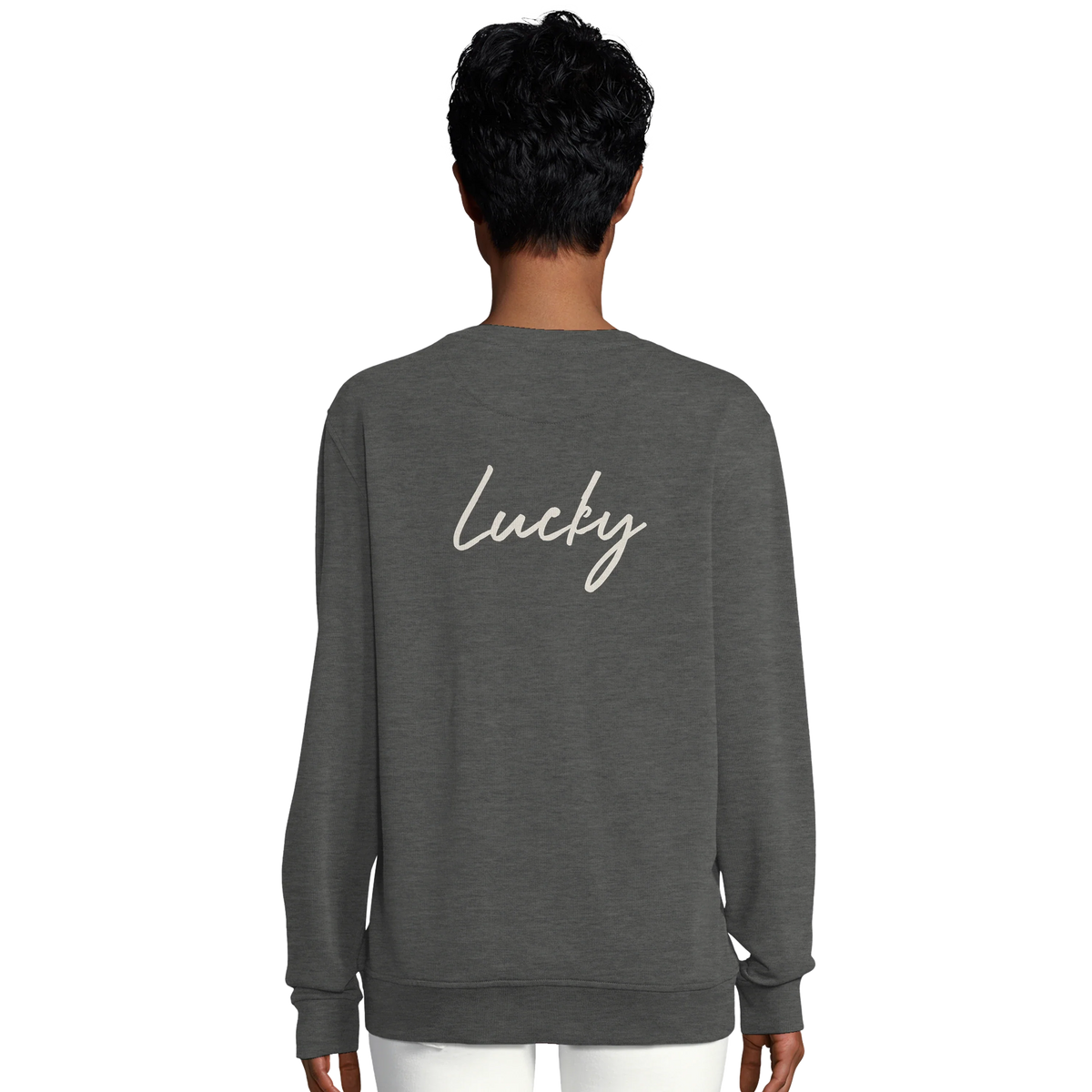 Lucky - "Kiss my Ass" Sweatshirt Grey Melange 6