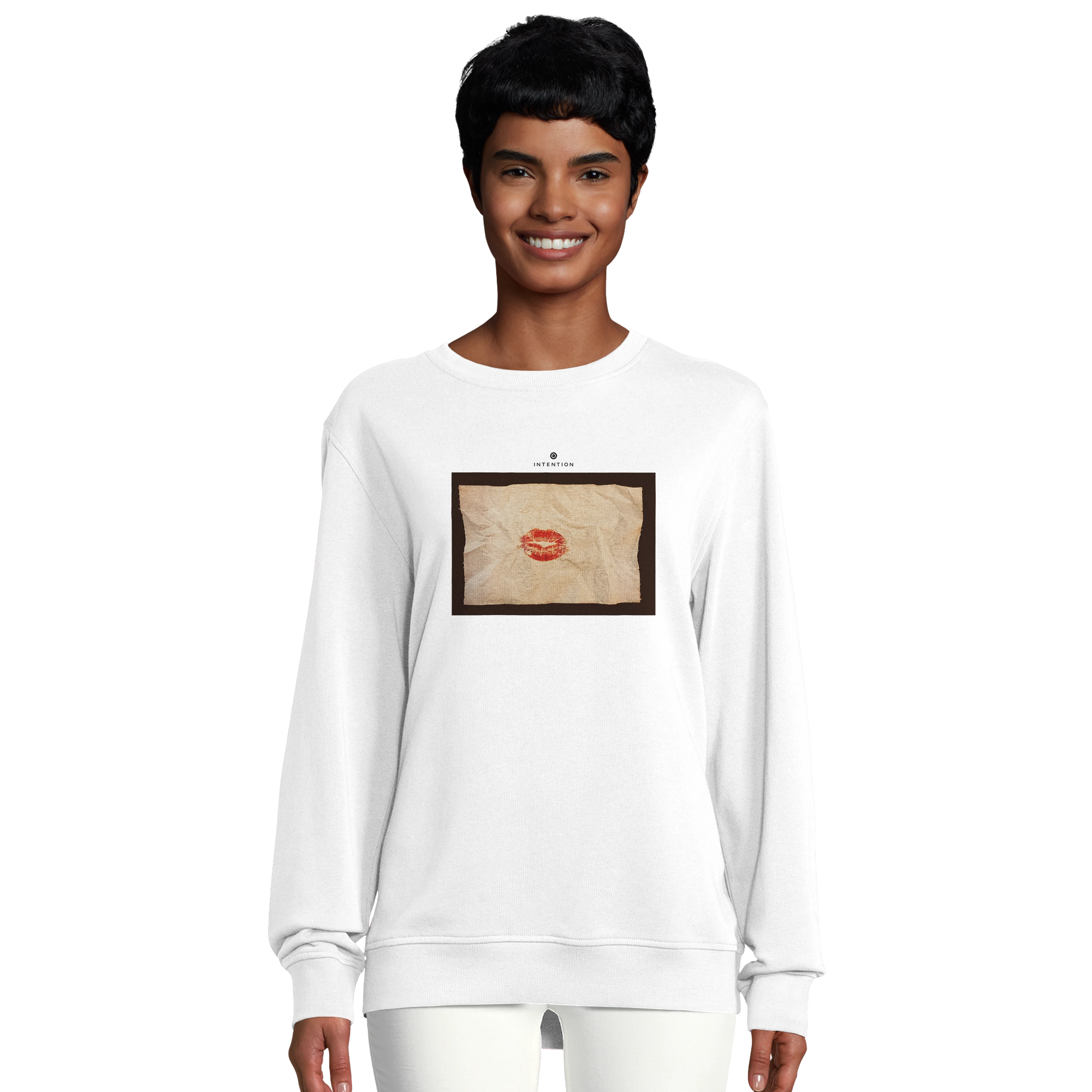 Lucky - "Kiss my Ass" Sweatshirt White 5
