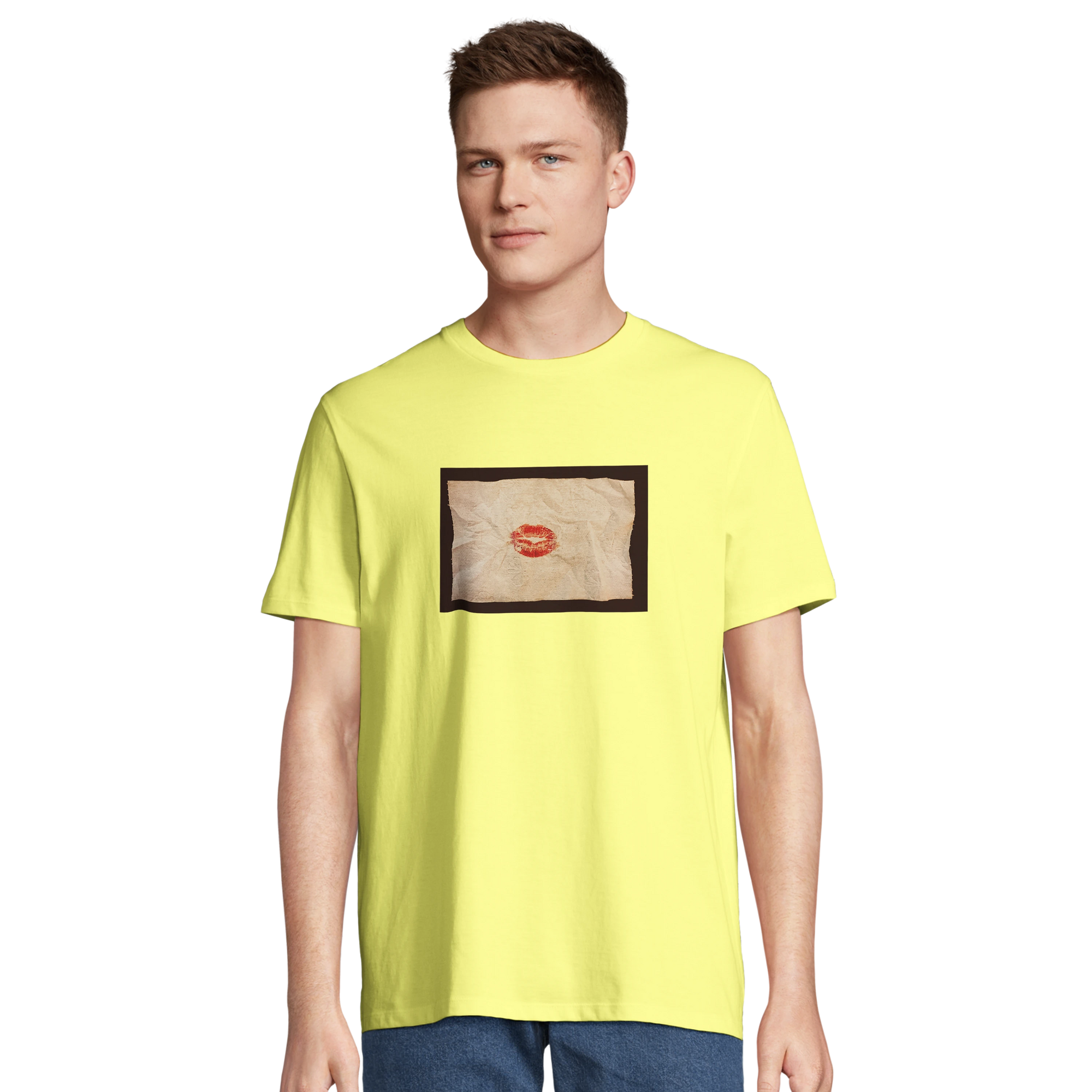 Lucky - "Kiss my Ass" T-shirt Light Yellow 4