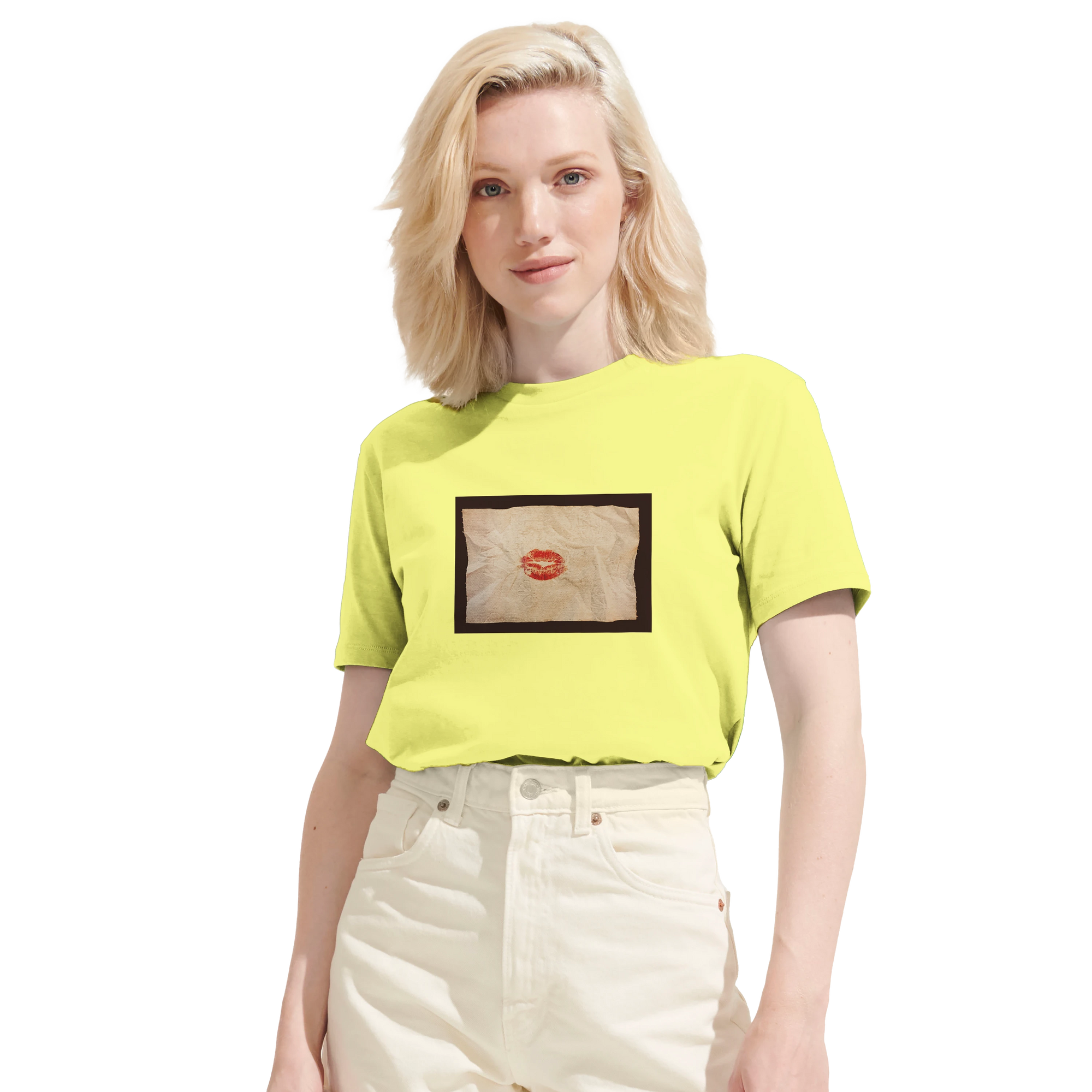 Lucky - "Kiss my Ass" T-shirt Light Yellow 6