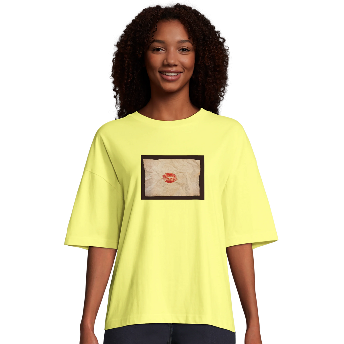 Lucky - "Kiss my Ass" T-shirt Light Yellow 4