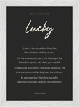Lucky Word of Intention Framed print 21x29.7 cm / 8x12" White frame Carbon paper