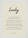 Lucky Word of Intention Framed print 21x29.7 cm / 8x12" White frame Linen paper
