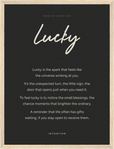 Lucky Word of Intention Framed print 30x40 cm / 12x16″ Wood frame Carbon paper