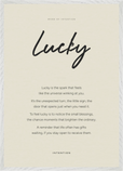 Lucky Word of Intention Framed print A1 (59.4 x 84.1  cm) White frame Linen paper