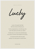 Lucky Word of Intention Framed print A1 (59.4 x 84.1  cm) White frame Linen paper