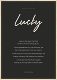 Lucky Word of Intention Framed print A1 (59.4 x 84.1  cm) Wood frame Carbon paper