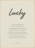 Lucky Word of Intention Framed print A1 (59.4 x 84.1  cm) Wood frame Linen paper