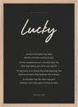 Lucky Word of Intention Framed print A2 (42 x 59.4  cm) Wood frame Carbon paper