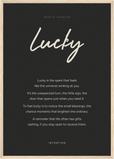 Lucky Word of Intention Framed print A2 (42 x 59.4  cm) Wood frame Carbon paper
