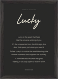 Lucky Word of Intention Framed print A3 (29.7 x 42  cm) Black frame Carbon paper