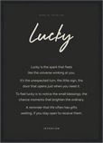 Lucky Word of Intention Framed print A3 (29.7 x 42  cm) Black frame Carbon paper
