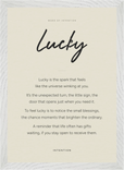 Lucky Word of Intention Framed print A3 (29.7 x 42  cm) White frame Linen paper