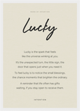 Lucky Word of Intention Framed print A3 (29.7 x 42  cm) White frame Linen paper