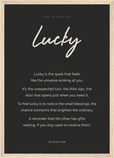 Lucky Word of Intention Framed print A3 (29.7 x 42  cm) Wood frame Carbon paper