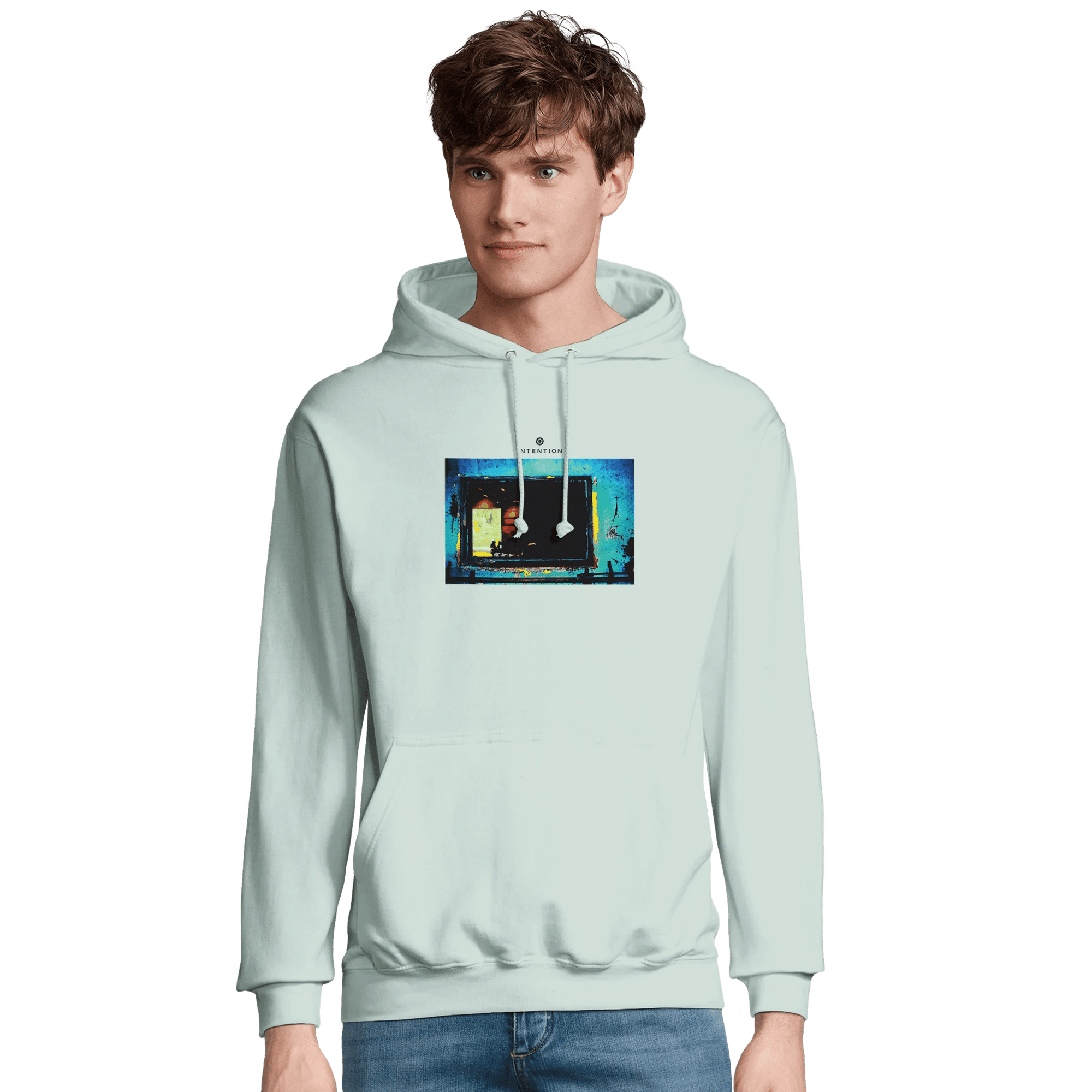 Marvelous - "Web of Colors" Hoodie creamy green XS 3