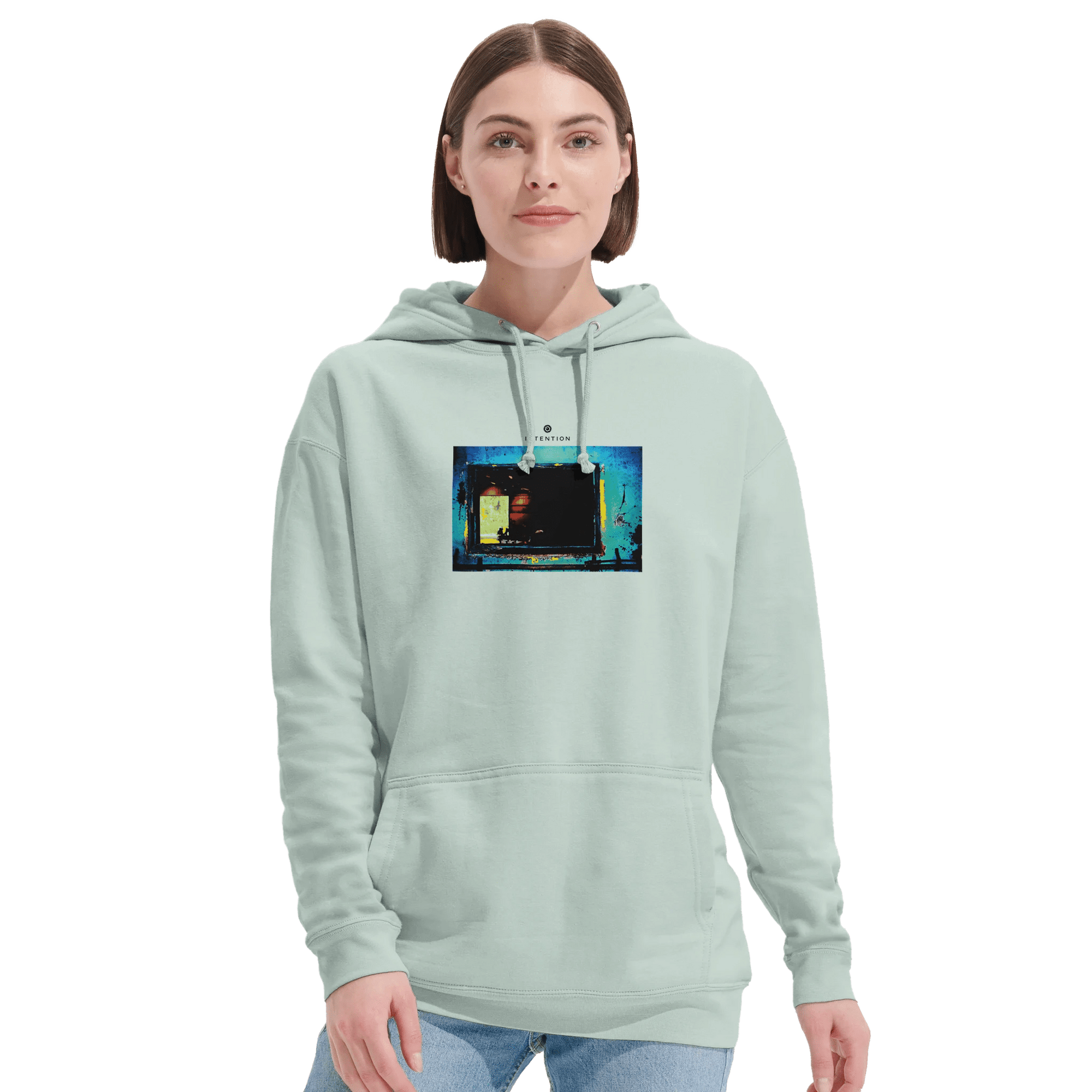 Marvelous - "Web of Colors" Hoodie creamy green XS 5