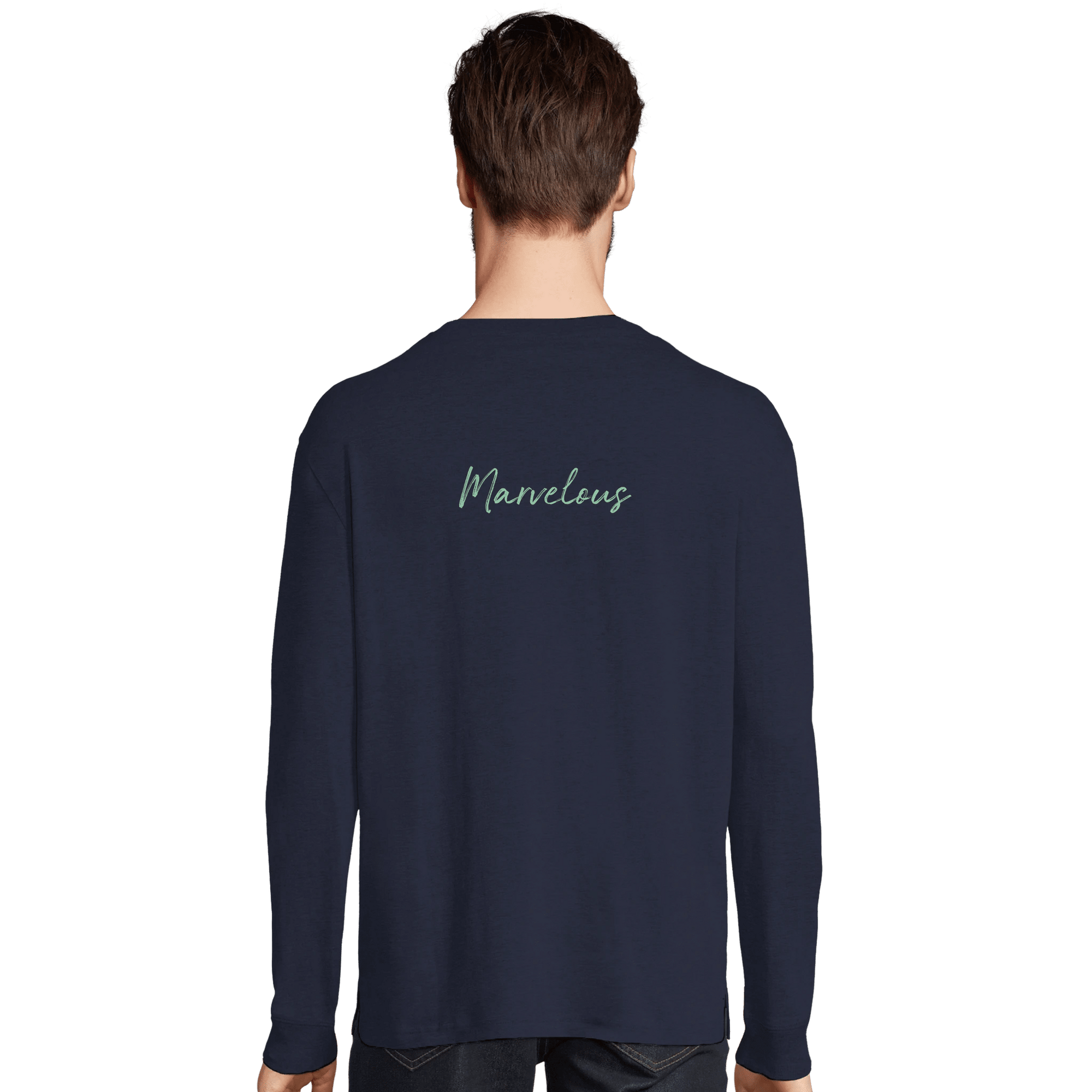 Marvelous - "Web of Colors" Long sleeve French Navy XS 4