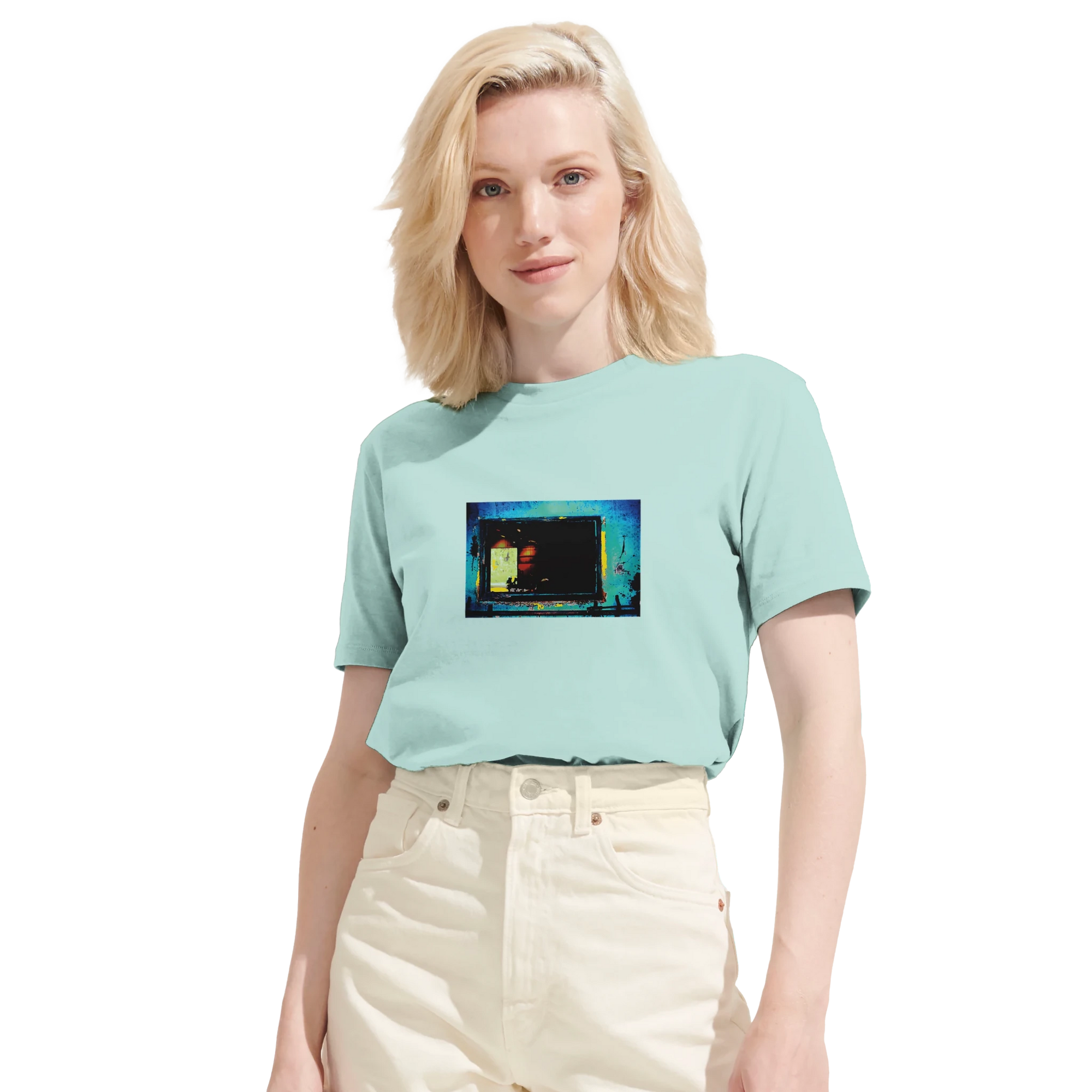 Marvelous - "Web of Colors" T-shirt arctic blue XS 57