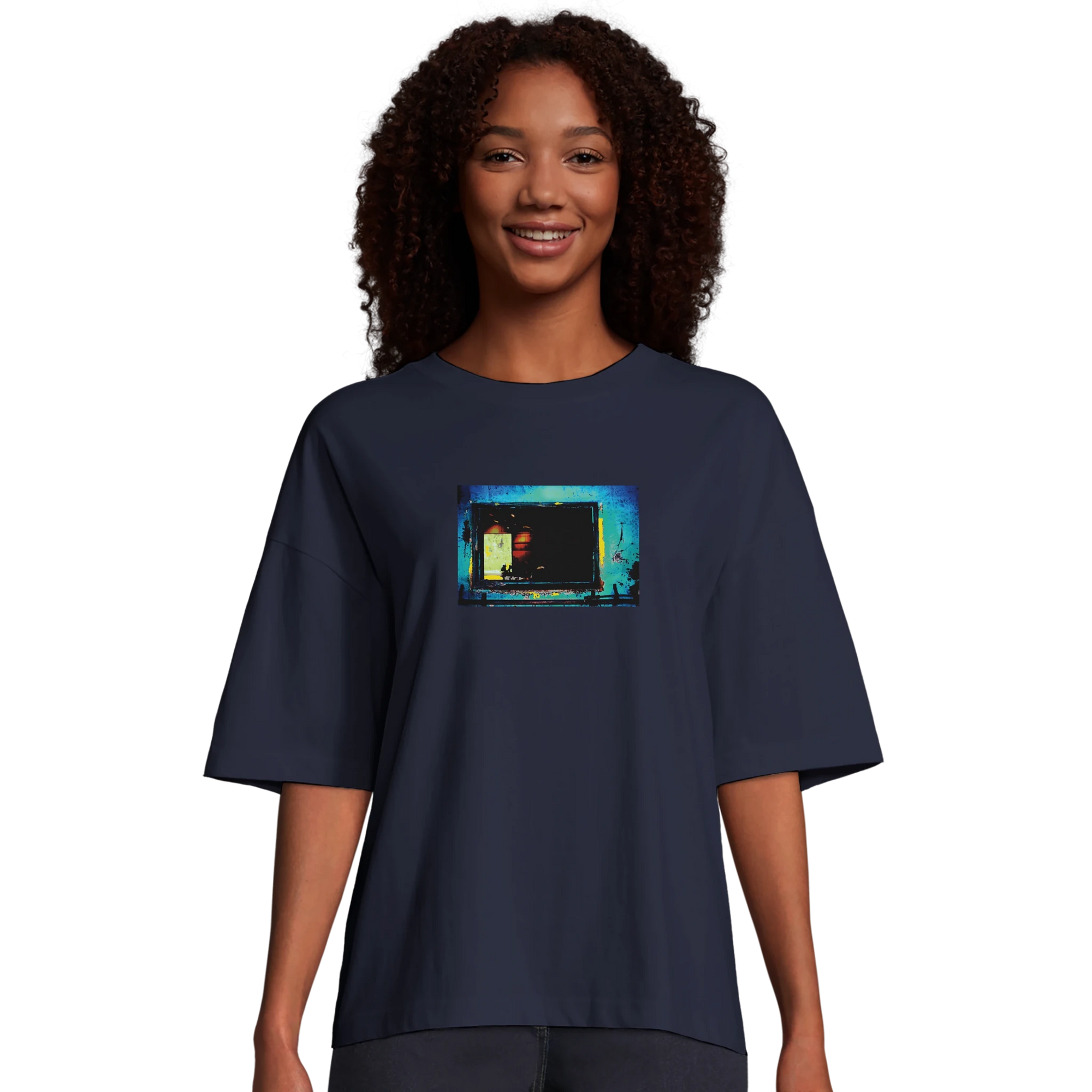 Marvelous - "Web of Colors" T-shirt French Navy XS 12