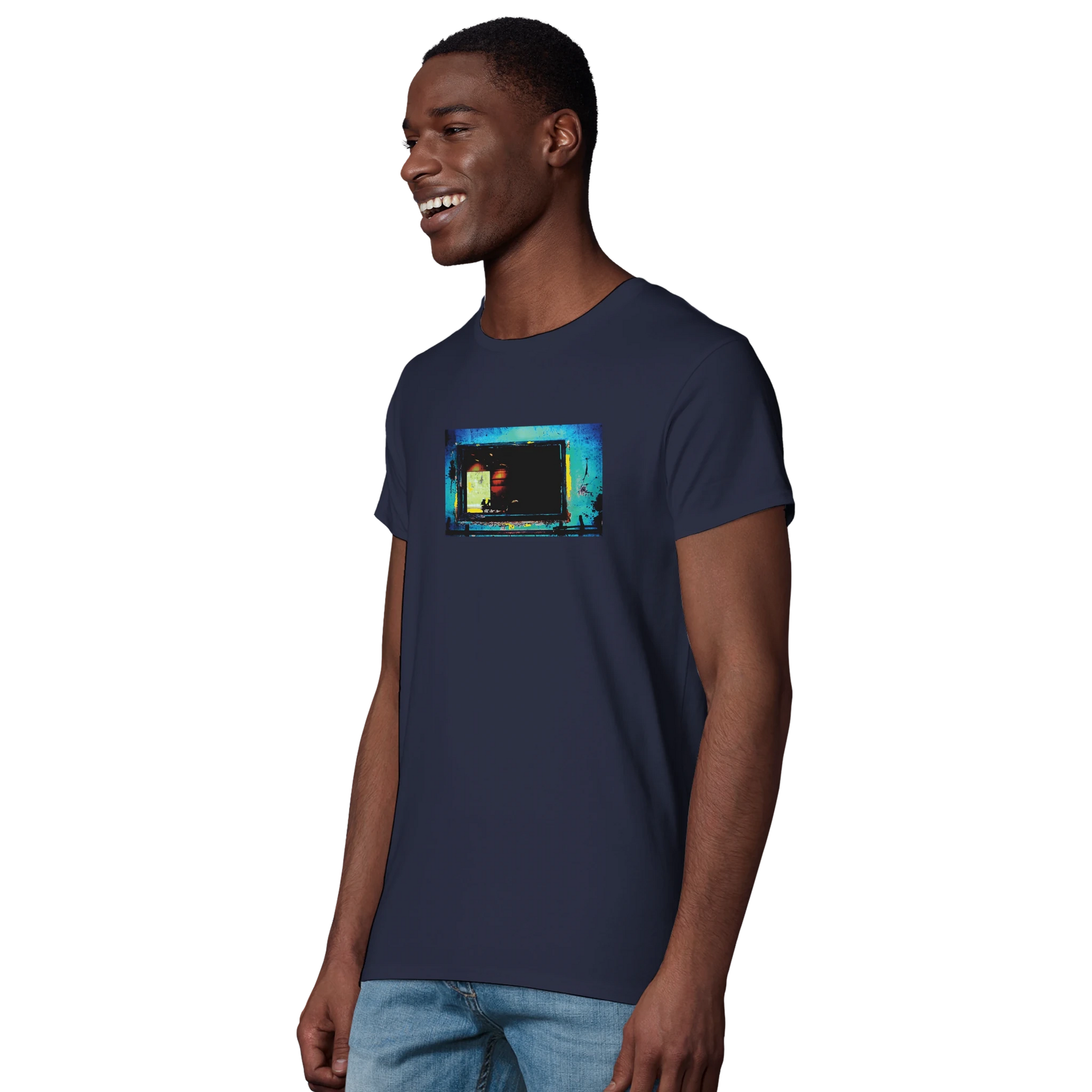 Marvelous - "Web of Colors" T-shirt French Navy XS 6