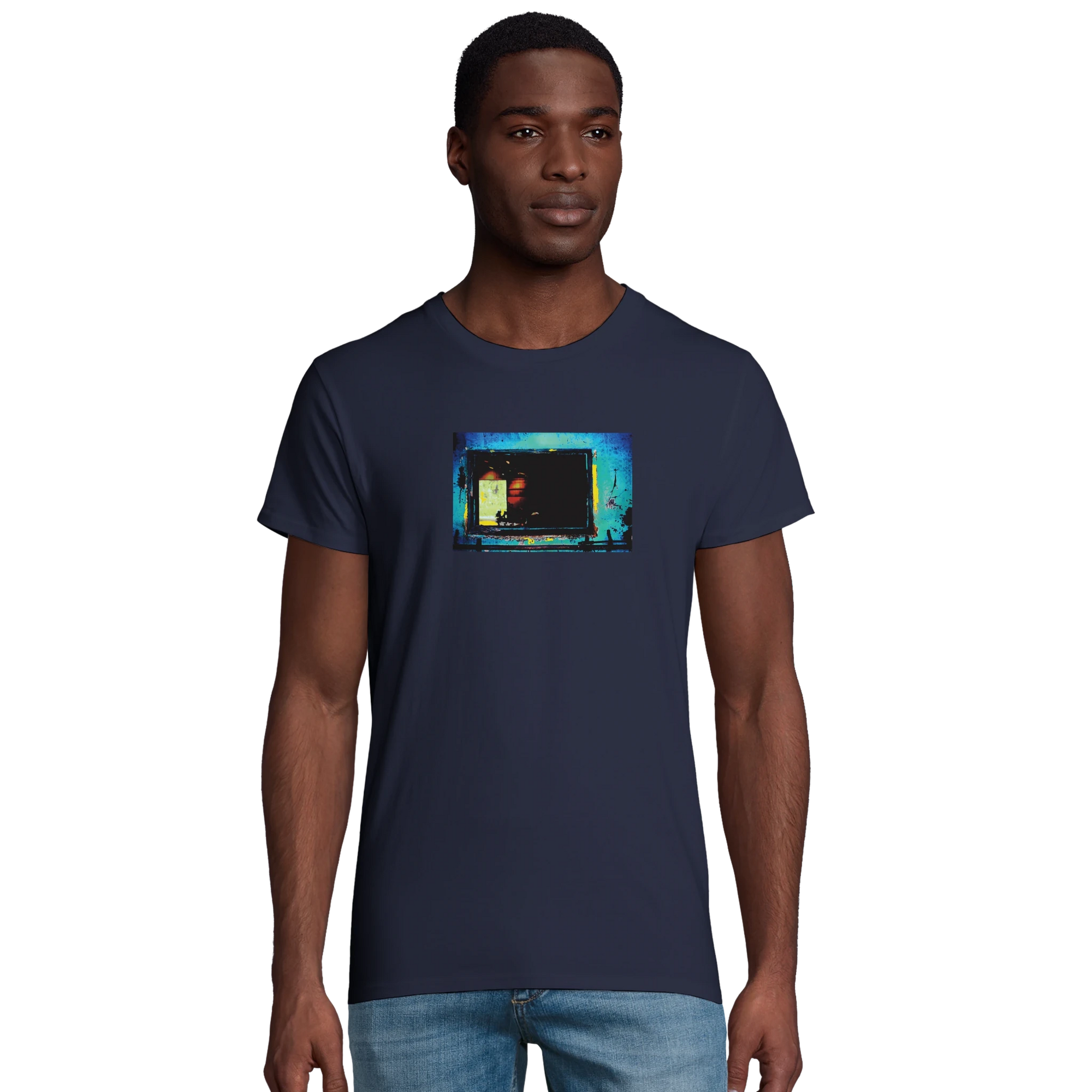 Marvelous - "Web of Colors" T-shirt French Navy XS 4