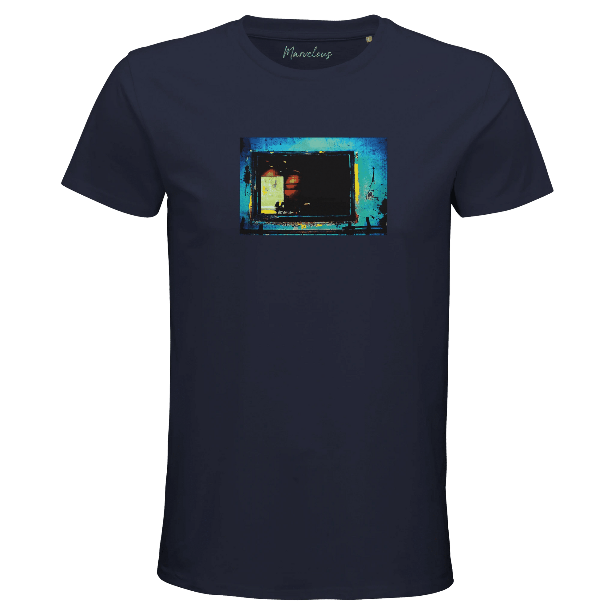 Marvelous - "Web of Colors" T-shirt French Navy XS 9