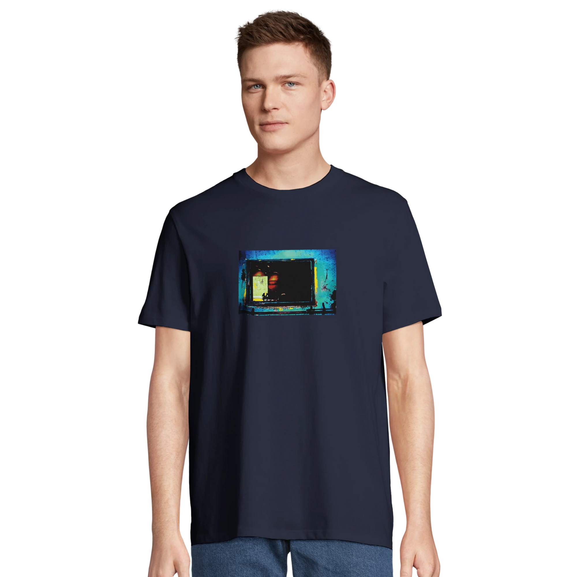 Marvelous - "Web of Colors" T-shirt French Navy XS 43