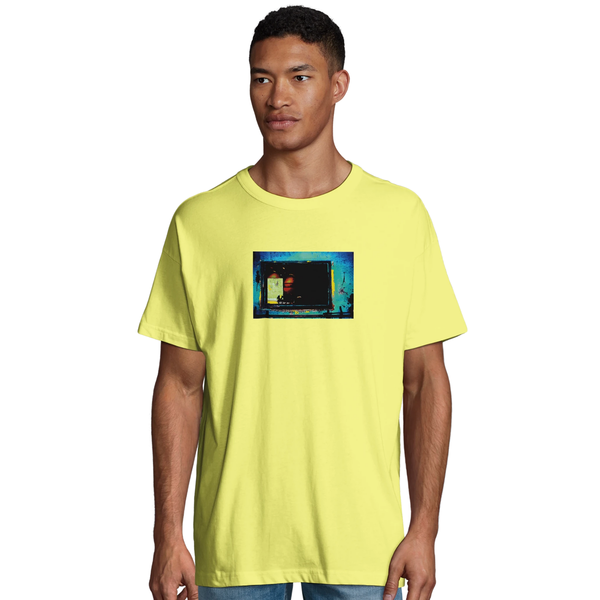 Marvelous - "Web of Colors" T-shirt Light Yellow S 22