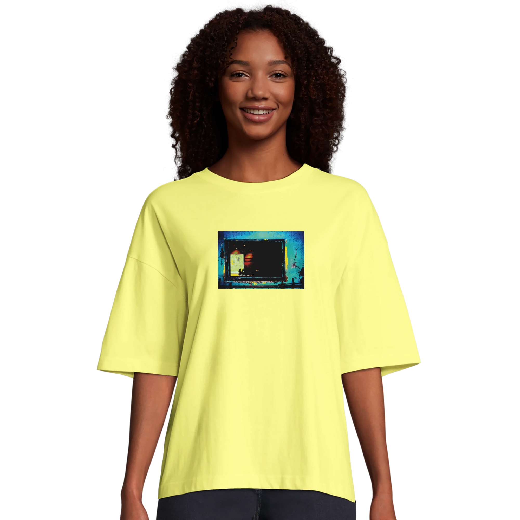 Marvelous - "Web of Colors" T-shirt Light Yellow XS 27