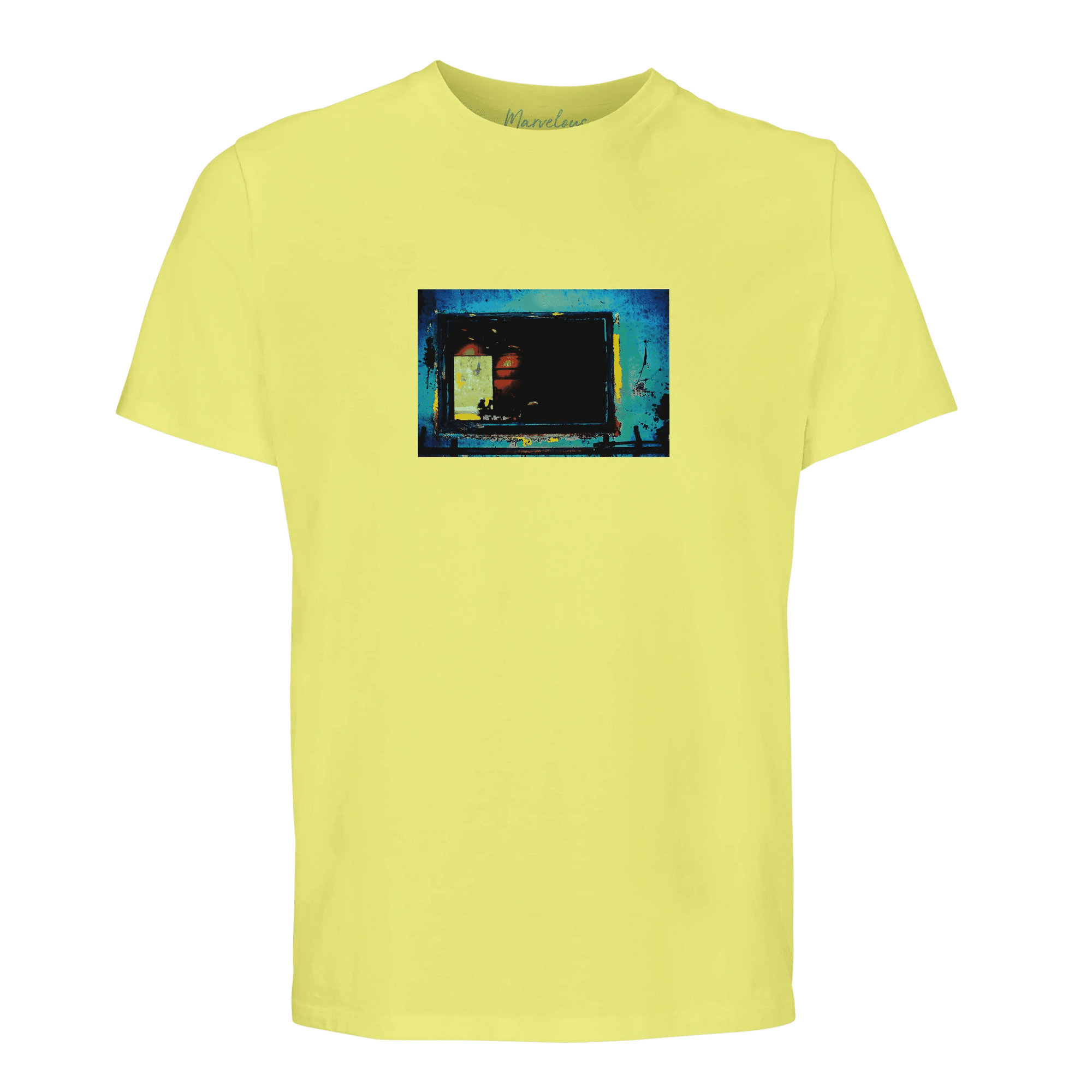 Marvelous - "Web of Colors" T-shirt Light Yellow XS 16