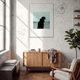 Misty Mind Framed print 70x100 cm / 28x40″ Wood frame in interior