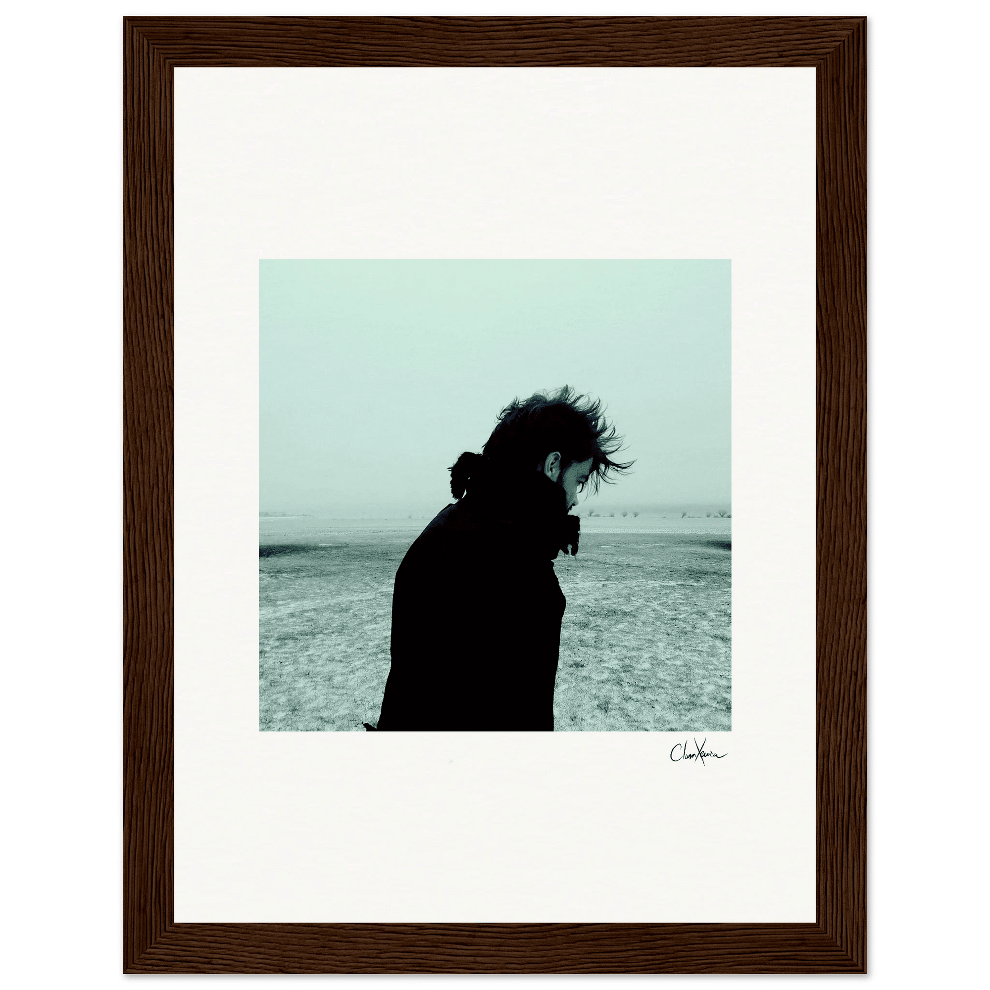Misty Mind Framed print 15x20 cm / 6x8″ Dark wood frame 56