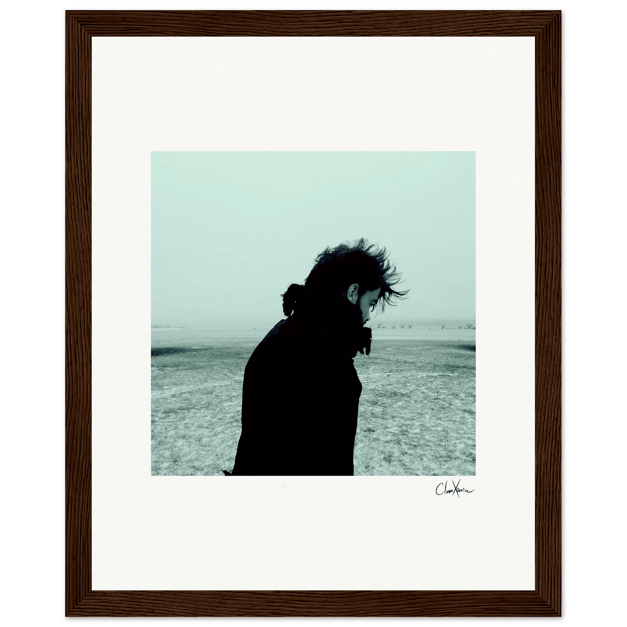 Misty Mind Framed print 20x25 cm / 8x10″ Dark wood frame 66