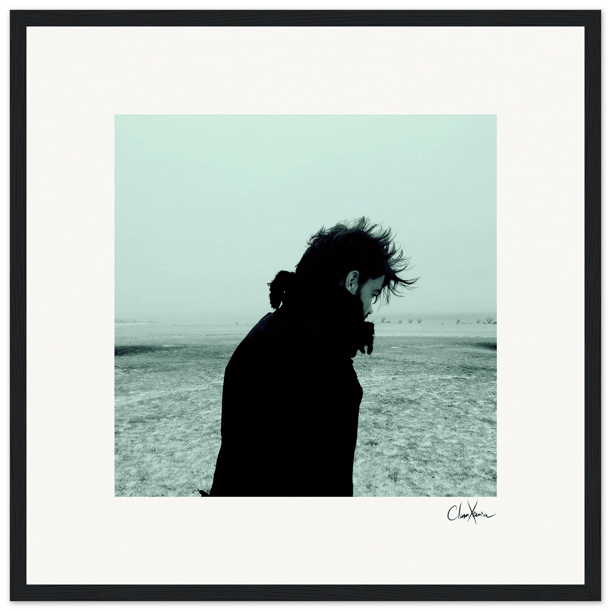 Misty Mind Framed print 40x40 cm / 16x16″ Black frame 92