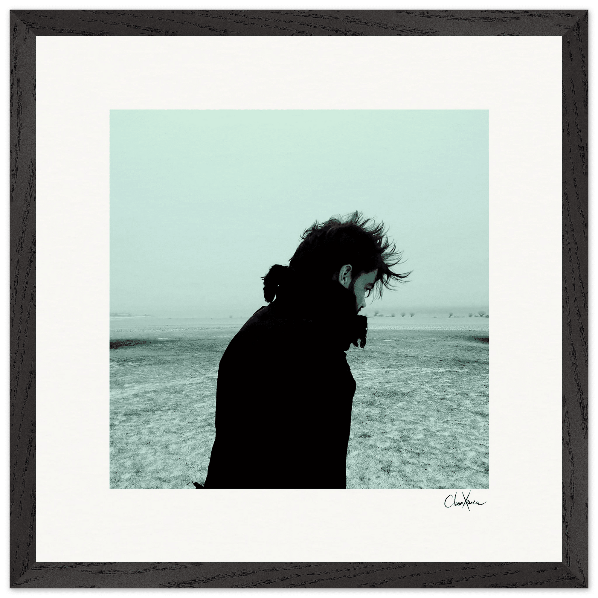 Misty Mind Framed print 40x40 cm / 16x16″ Black frame 43