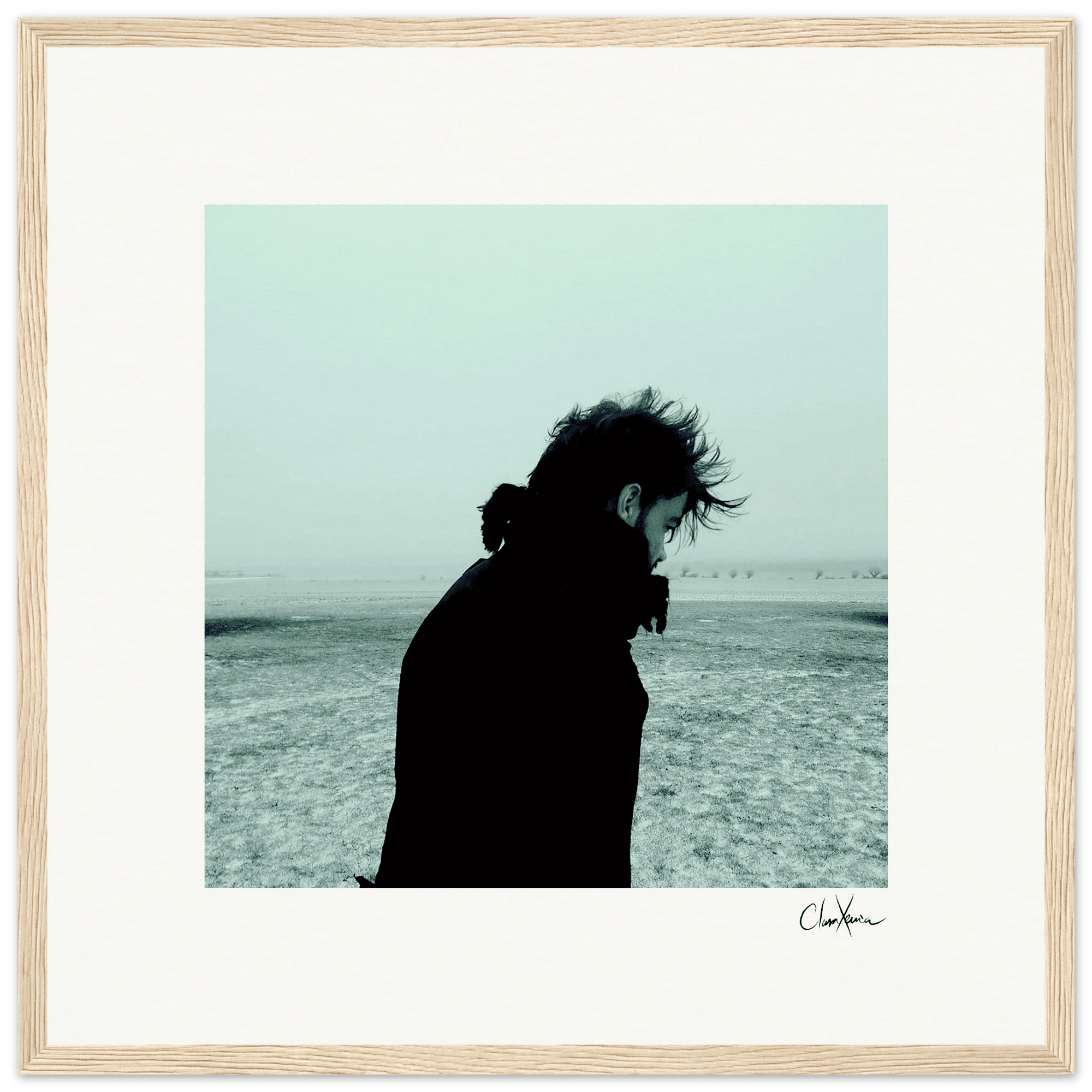 Misty Mind Framed print 40x40 cm / 16x16″ Wood frame 42